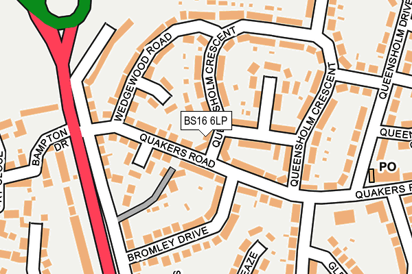BS16 6LP map - OS OpenMap – Local (Ordnance Survey)