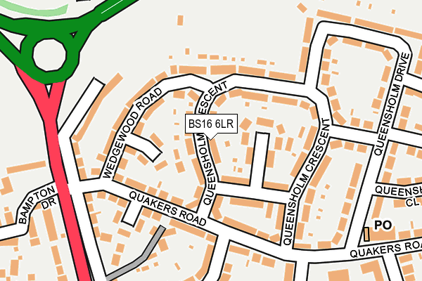 BS16 6LR map - OS OpenMap – Local (Ordnance Survey)