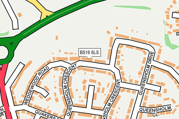 BS16 6LS map - OS OpenMap – Local (Ordnance Survey)