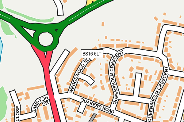 BS16 6LT map - OS OpenMap – Local (Ordnance Survey)