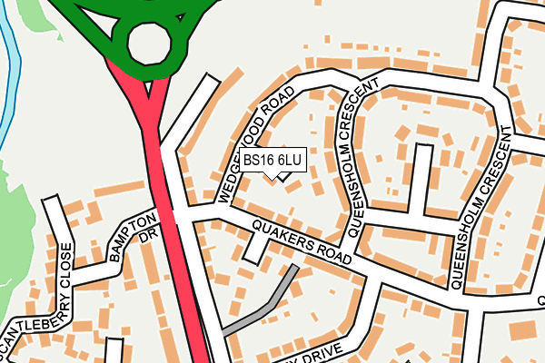 BS16 6LU map - OS OpenMap – Local (Ordnance Survey)
