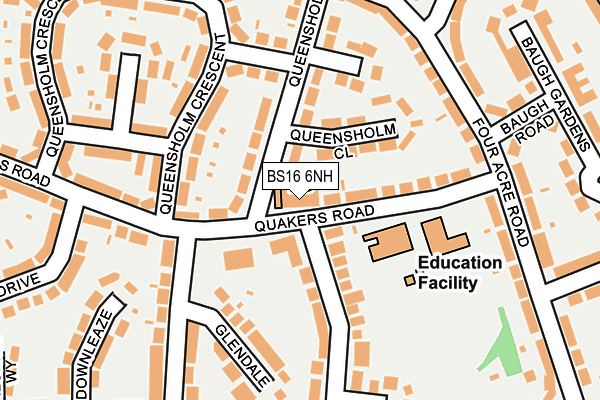 BS16 6NH map - OS OpenMap – Local (Ordnance Survey)