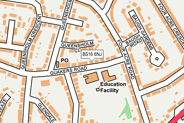 BS16 6NJ map - OS OpenMap – Local (Ordnance Survey)