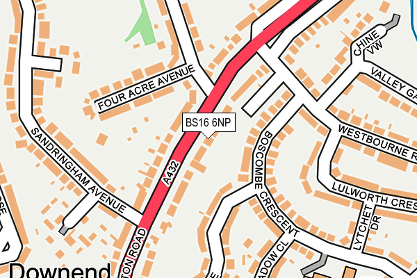 BS16 6NP map - OS OpenMap – Local (Ordnance Survey)