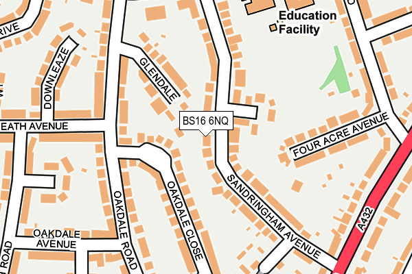 BS16 6NQ map - OS OpenMap – Local (Ordnance Survey)