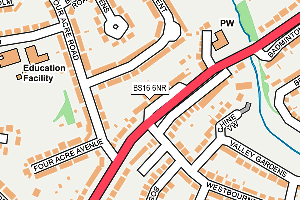 BS16 6NR map - OS OpenMap – Local (Ordnance Survey)