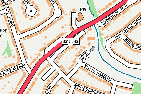 BS16 6NS map - OS OpenMap – Local (Ordnance Survey)