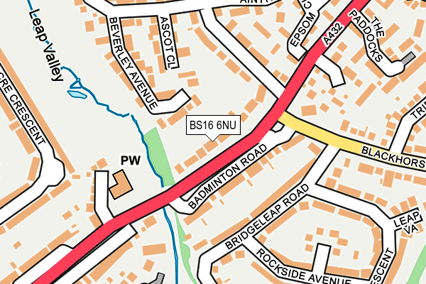 BS16 6NU map - OS OpenMap – Local (Ordnance Survey)