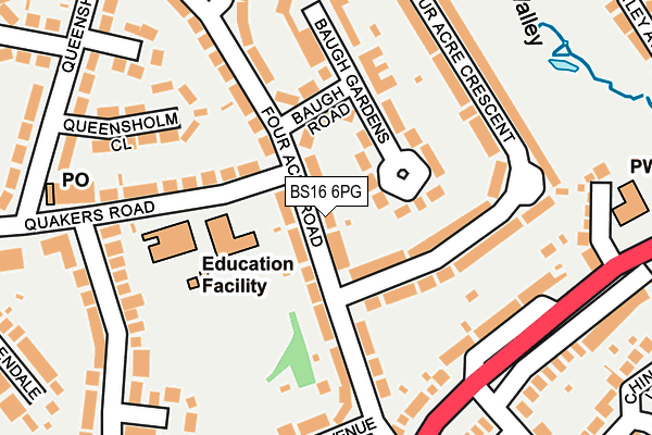 BS16 6PG map - OS OpenMap – Local (Ordnance Survey)