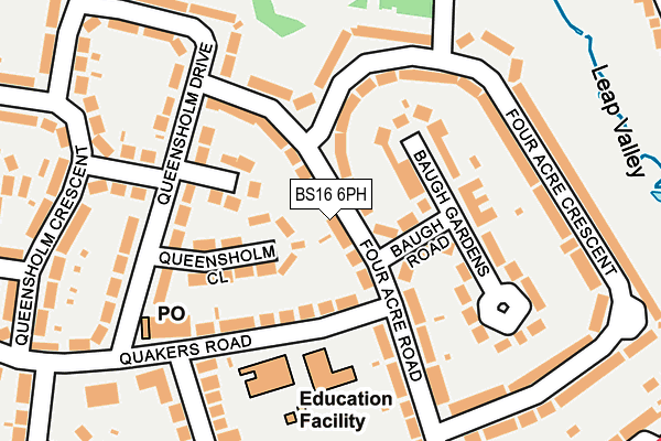 BS16 6PH map - OS OpenMap – Local (Ordnance Survey)