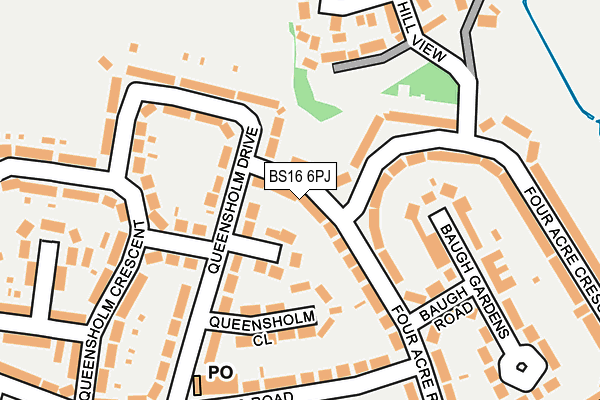 BS16 6PJ map - OS OpenMap – Local (Ordnance Survey)
