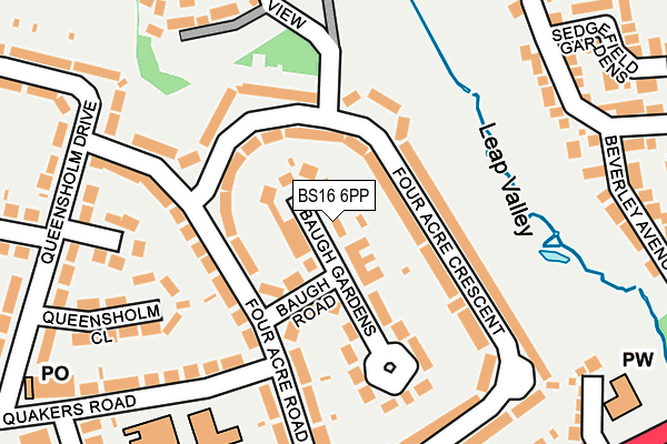 BS16 6PP map - OS OpenMap – Local (Ordnance Survey)