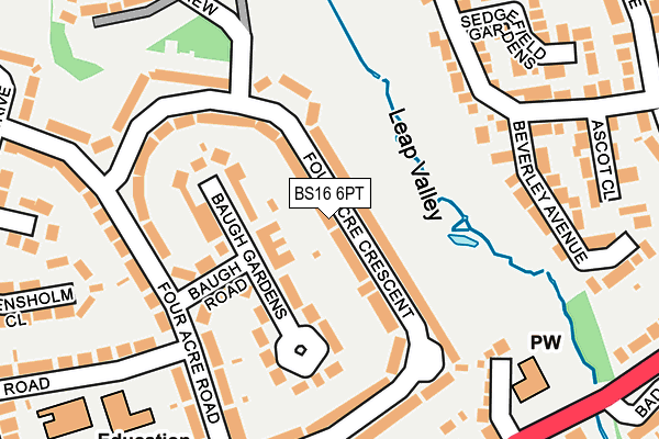 BS16 6PT map - OS OpenMap – Local (Ordnance Survey)