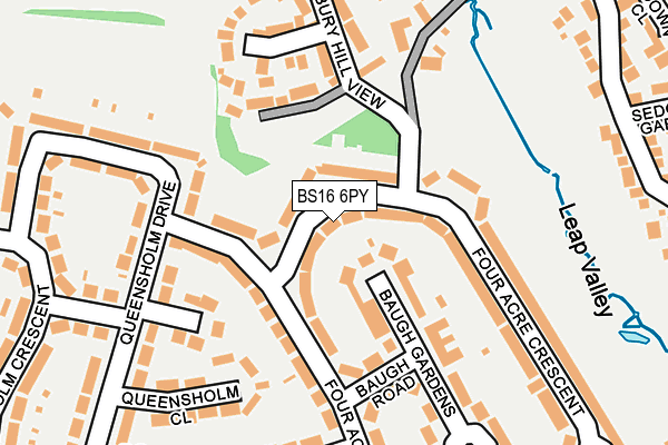 BS16 6PY map - OS OpenMap – Local (Ordnance Survey)