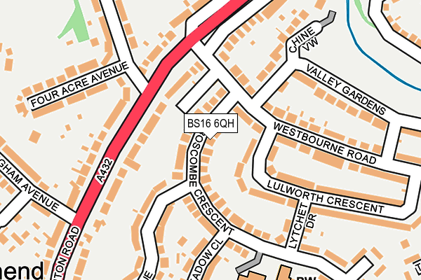 BS16 6QH map - OS OpenMap – Local (Ordnance Survey)