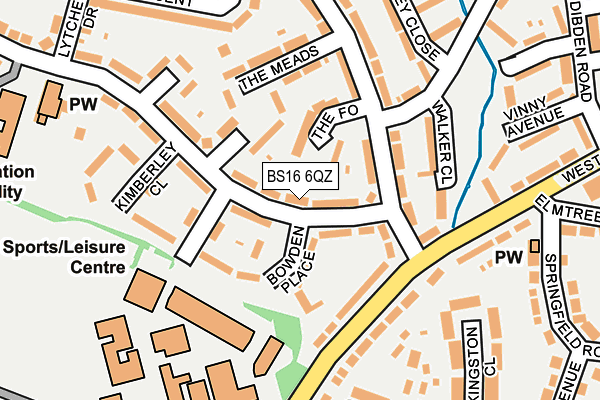 BS16 6QZ map - OS OpenMap – Local (Ordnance Survey)