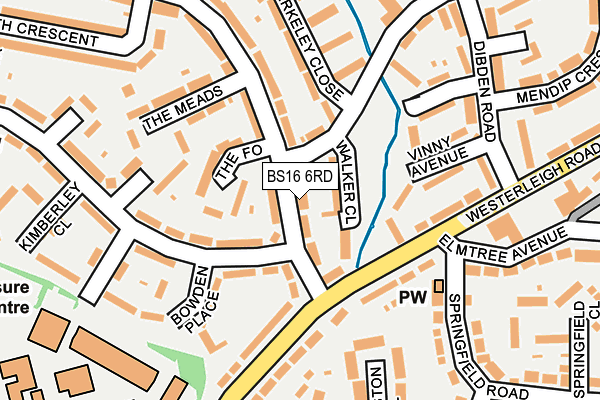 BS16 6RD map - OS OpenMap – Local (Ordnance Survey)