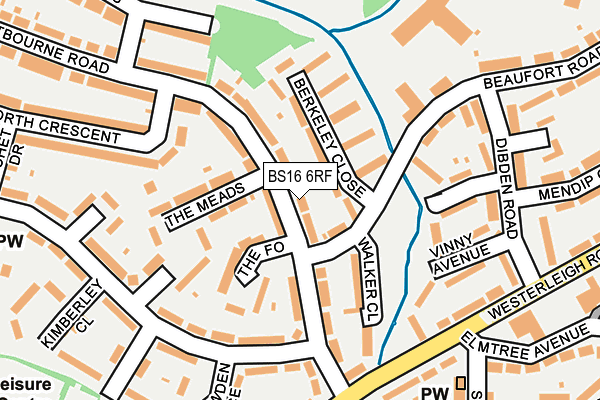BS16 6RF map - OS OpenMap – Local (Ordnance Survey)