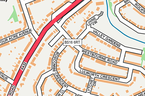 BS16 6RT map - OS OpenMap – Local (Ordnance Survey)