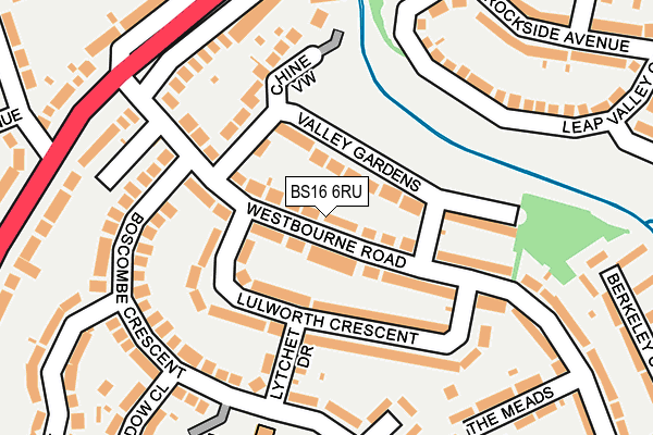 BS16 6RU map - OS OpenMap – Local (Ordnance Survey)