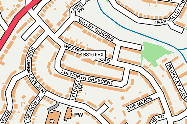 BS16 6RX map - OS OpenMap – Local (Ordnance Survey)