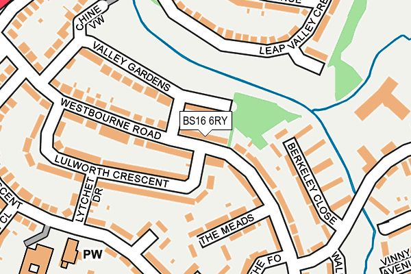 BS16 6RY map - OS OpenMap – Local (Ordnance Survey)