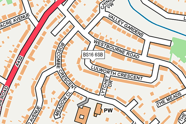 BS16 6SB map - OS OpenMap – Local (Ordnance Survey)