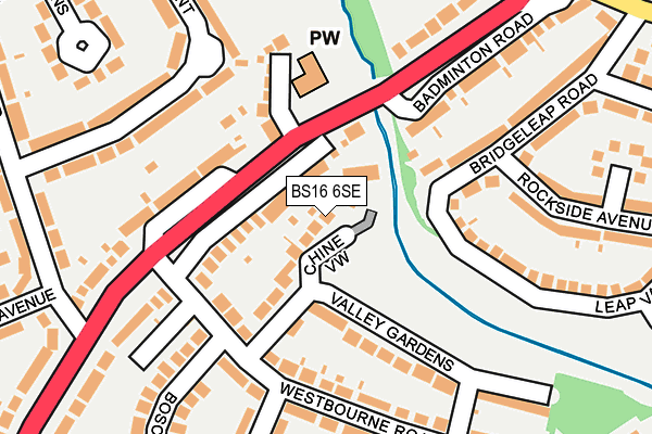BS16 6SE map - OS OpenMap – Local (Ordnance Survey)