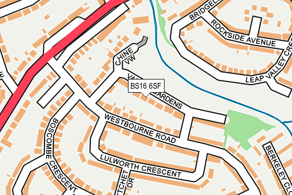 BS16 6SF map - OS OpenMap – Local (Ordnance Survey)