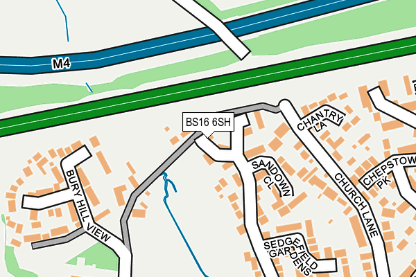 BS16 6SH map - OS OpenMap – Local (Ordnance Survey)