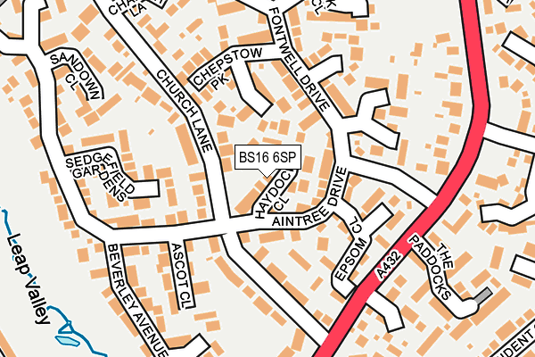 BS16 6SP map - OS OpenMap – Local (Ordnance Survey)