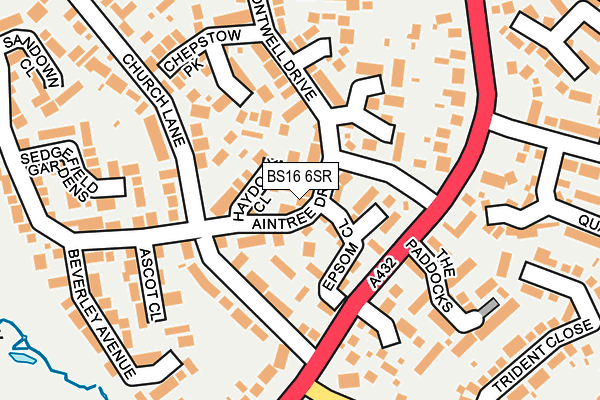 BS16 6SR map - OS OpenMap – Local (Ordnance Survey)