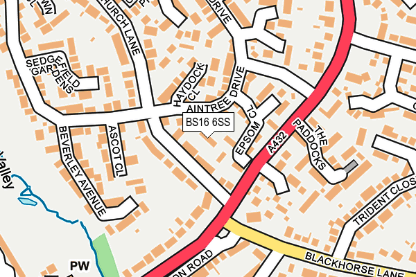 BS16 6SS map - OS OpenMap – Local (Ordnance Survey)