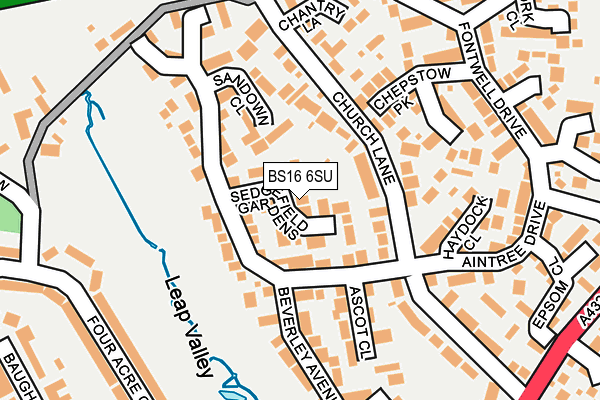 BS16 6SU map - OS OpenMap – Local (Ordnance Survey)