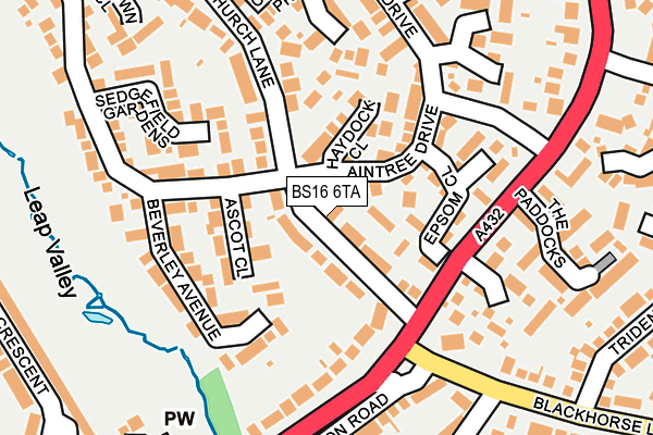 BS16 6TA map - OS OpenMap – Local (Ordnance Survey)