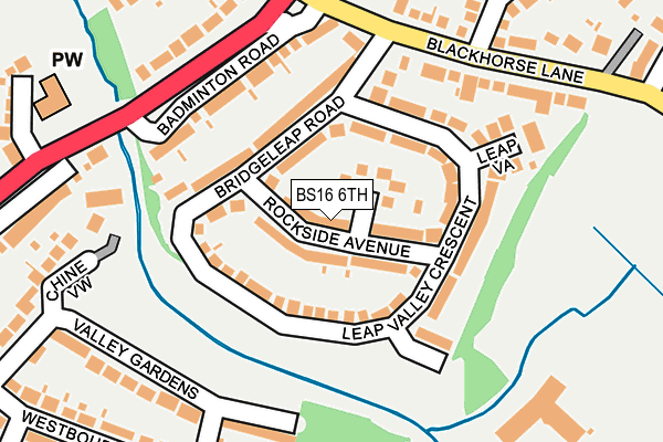 BS16 6TH map - OS OpenMap – Local (Ordnance Survey)