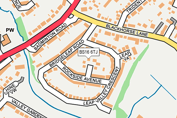 BS16 6TJ map - OS OpenMap – Local (Ordnance Survey)