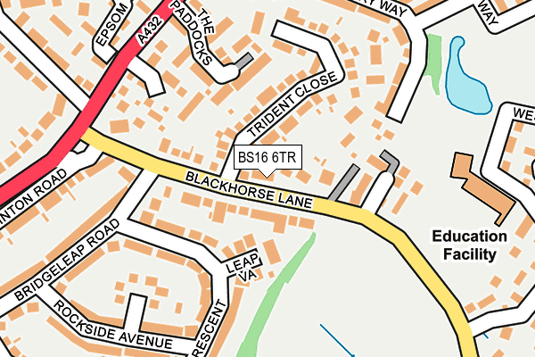 BS16 6TR map - OS OpenMap – Local (Ordnance Survey)