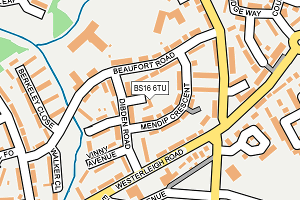 BS16 6TU map - OS OpenMap – Local (Ordnance Survey)