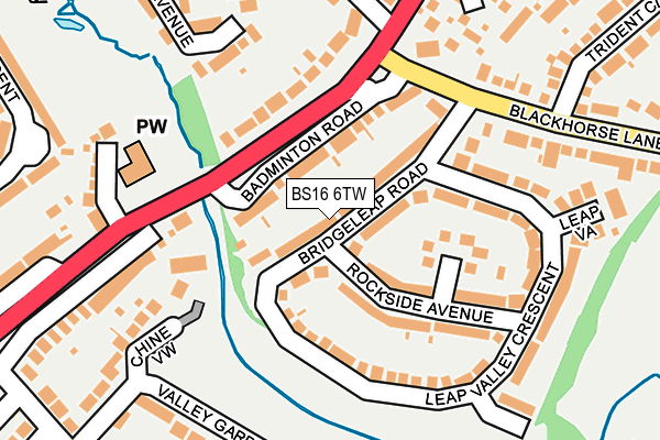 BS16 6TW map - OS OpenMap – Local (Ordnance Survey)