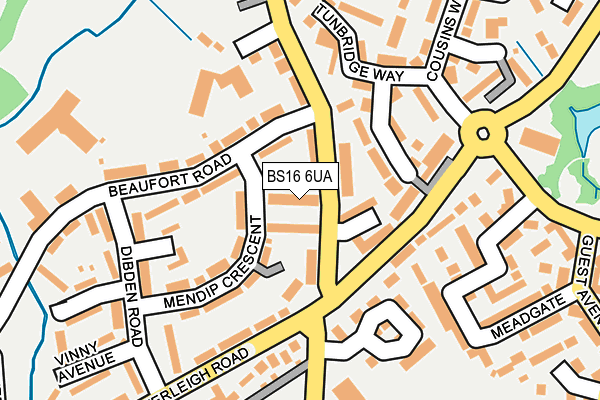 BS16 6UA map - OS OpenMap – Local (Ordnance Survey)