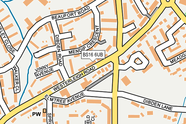 BS16 6UB map - OS OpenMap – Local (Ordnance Survey)