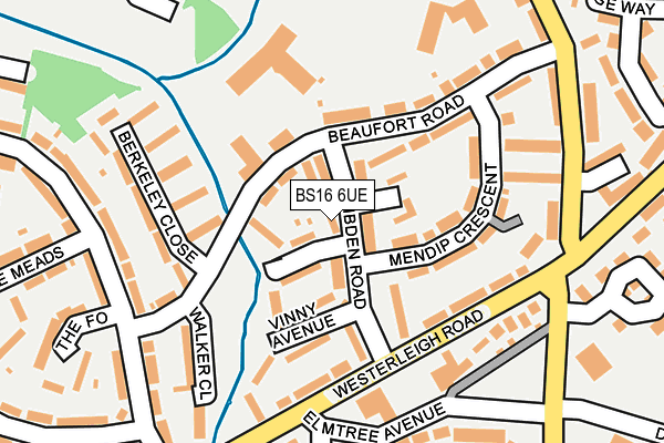 BS16 6UE map - OS OpenMap – Local (Ordnance Survey)