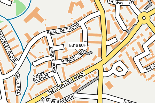 BS16 6UF map - OS OpenMap – Local (Ordnance Survey)
