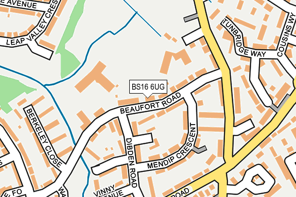 BS16 6UG map - OS OpenMap – Local (Ordnance Survey)