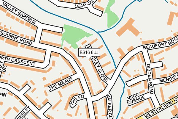 BS16 6UJ map - OS OpenMap – Local (Ordnance Survey)