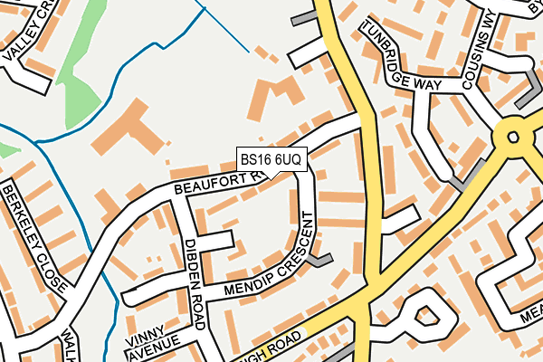 BS16 6UQ map - OS OpenMap – Local (Ordnance Survey)