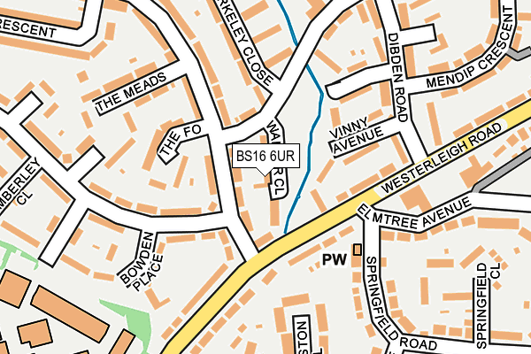 BS16 6UR map - OS OpenMap – Local (Ordnance Survey)