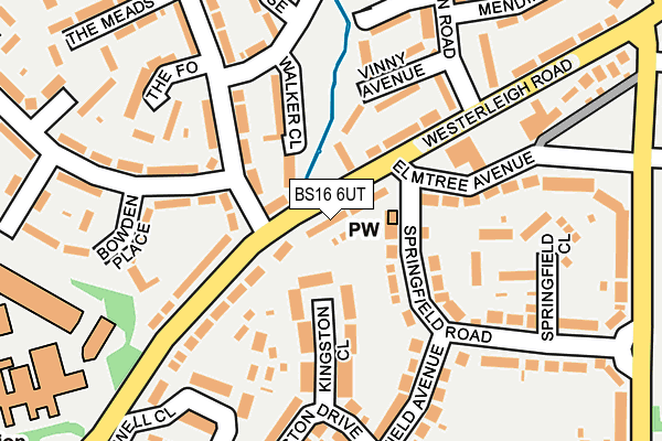 BS16 6UT map - OS OpenMap – Local (Ordnance Survey)