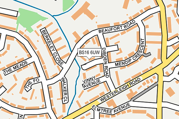 BS16 6UW map - OS OpenMap – Local (Ordnance Survey)